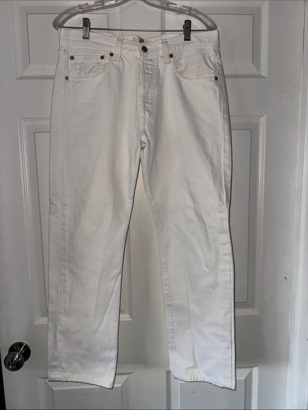 Levi's Men's White Straight-Leg Jeans